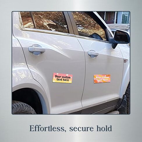 TAYTA Personalized Text Bumper Magnet for Cars, Customized Magnetic Sticker Decal, Custom Name Sign, Multi-Background, Funny for Car, Truck, Vehicle - Waterproof, UV-Resistant, Reusable - 7.5"x3.75" in Kuwait