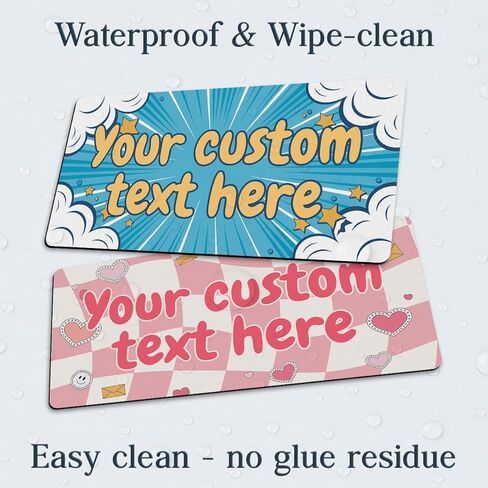 TAYTA Personalized Text Bumper Magnet for Cars, Customized Magnetic Sticker Decal, Custom Name Sign, Multi-Background, Funny for Car, Truck, Vehicle - Waterproof, UV-Resistant, Reusable - 7.5"x3.75" in Kuwait