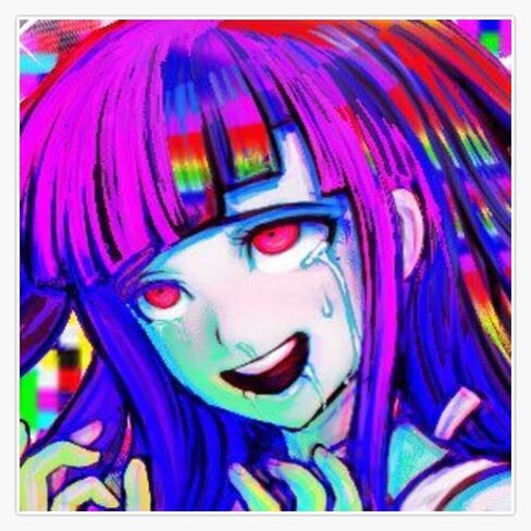 Glitch Glitchcore Mikan Tsumiki Danganronpa Anime Character Gaming Fan Art 5" Magnetic Bumper Sticker Car Magnet in Saudi Arabia