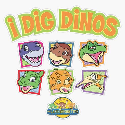 I Dig Dinos Land Before Time Paleontology Movie Fan Gift Car Window Laptop 5" Magnetic Bumper Sticker in Saudi Arabia