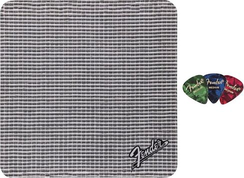 Fender Square Mousepad - Grill Cloth Bundle with Picks in Kuwait