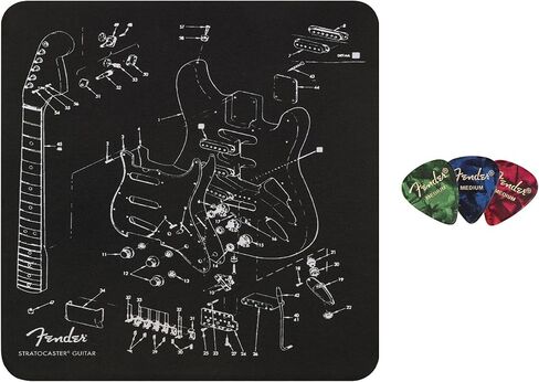 Fender Square Mousepad - Grill Cloth Bundle with Picks in Kuwait