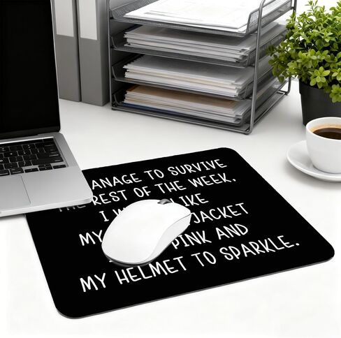 Funny Offices Mouse Pad - Funny Office Desk Accessories, Office Decor for Work, Square Waterproof Non-Slip Rubber Base Mental Health Mousepad for Computers Home 7.9x9.5 Inch in Saudi Arabia