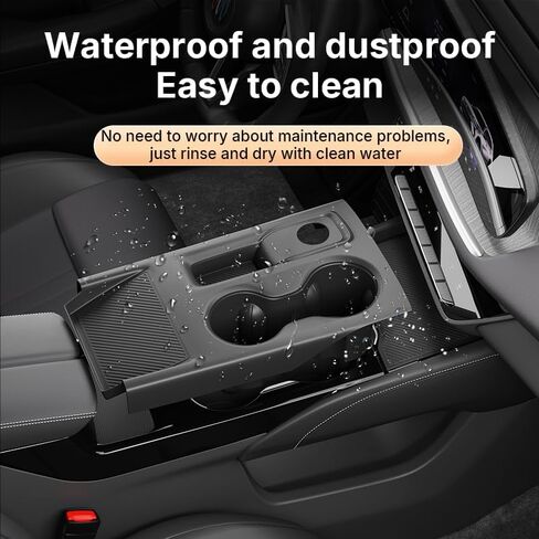 for Buick Envision Plus 2025 Accessories Interior Center Console Cover Silicone Protective Pad Gear Shift Panel Cup Holder Protective Sleeve Tray Wireless Charging, Black in Saudi Arabia