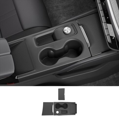 for Buick Envision Plus 2025 Accessories Interior Center Console Cover Silicone Protective Pad Gear Shift Panel Cup Holder Protective Sleeve Tray Wireless Charging, Black in Saudi Arabia