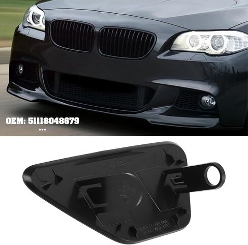 Car Headlight Washer Nozzle Jet Cover Left 51118048679 Compatible with BMW 5 F10 Sedan M-Sports 2010-2017 in Saudi Arabia