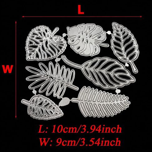 1set Metal Cutting Dies for Paper Embossing & Stencils, Leaf Shape Set, Perfect for Scrapbooking, Album Making, Card Craft Projects in Kuwait
