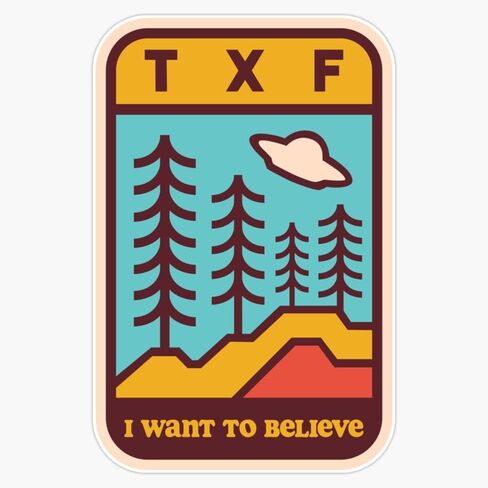 Magnet The X-Files I Want to Believe Logo Magnetic Vinyl Sticker 5" in Saudi Arabia