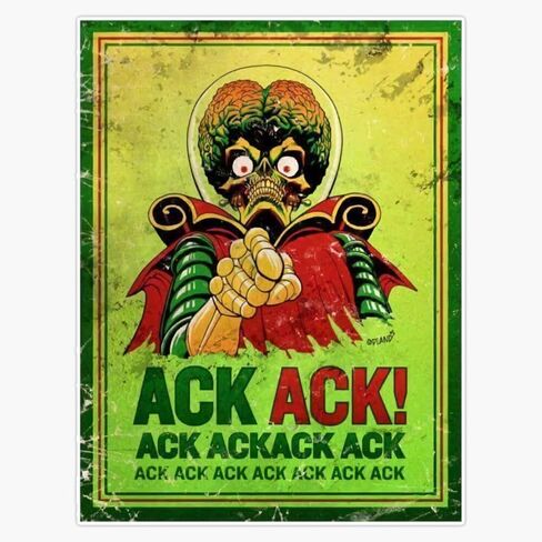 Magnet Mars Attack - Ack Ack! Classic Magnetic Vinyl Sticker 5" in Saudi Arabia
