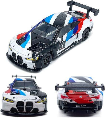 1:64 Scale 2022 M4 GT3 (F82) Model Car Sports GT Racing Diecast Toy Cars Alloy Children’s Die-cast Vehicles, Metal Chassis, Collection for Men, Toys for Boys Kids Gifts, Cake Topper, White in Saudi Arabia