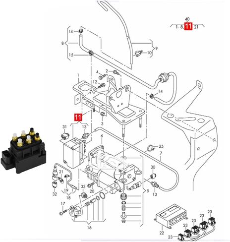 Compatible With Audi A6 C7 A7 Sportback A8 D4 Solenoid Valve 4H0616013 4H0616013B 3Y0616006 4H0616013A Air Suspension Solenoid Valve Block in Kuwait