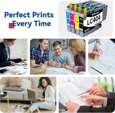 LC404 MFC-J1205W Ink Cartridges for Brother LC-404 LC404XL 404XL XL Ink Cartridge Compatible for Brother MFC-J1205W MFC-J1215W MFC J1205W XL Printer High Yields (4-Pack, Black Cyan Magenta Yellow) in Saudi Arabia
