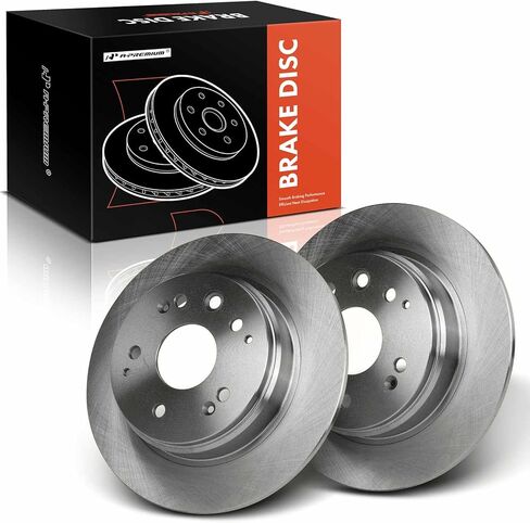 دوارات فرامل قرصية صلبة خلفية مقاس 11.12 بوصة (283 مم) A-Premium متوافقة مع موديلات مختارة من Acura - TL 1999 2000 2001 2002 2003 3.2L، مجموعة مكونة من قطعتين in Kuwait