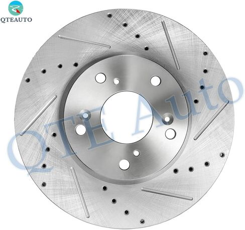 PM Auto Front 282mm Drilled Slotted Brake Disc Rotors Compatible With 1998-2017 Honda Accord in Kuwait
