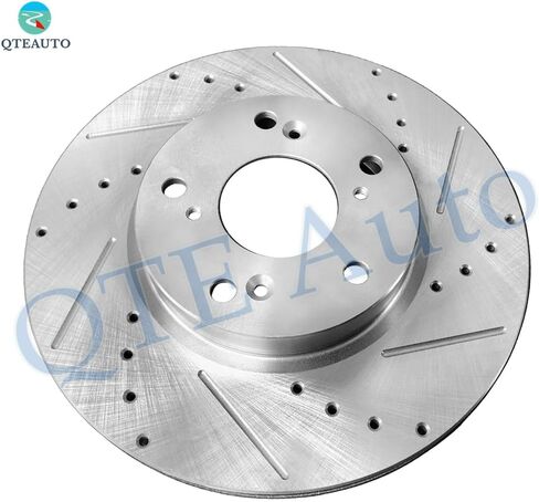 PM Auto Front 282mm Drilled Slotted Brake Disc Rotors Compatible With 1998-2017 Honda Accord in Kuwait