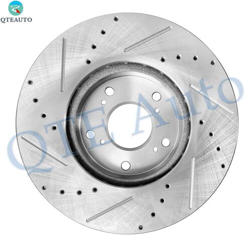 PM Auto Front 282mm Drilled Slotted Brake Disc Rotors Compatible With 1998-2017 Honda Accord in Kuwait