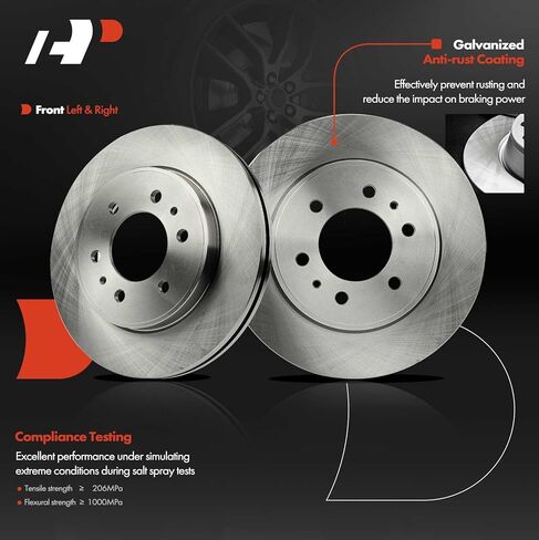 A-Premium 13 inch (330mm) Front Vented Disc Brake Rotors Compatible with Select Ford Models - F-150/F150 2009, 2-PC Set in Kuwait