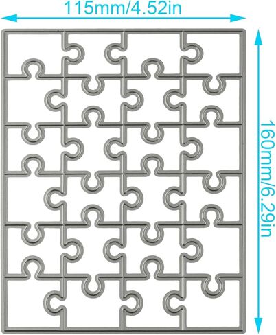 XGNG مستطيلة لغز الكربون الصلب يموت المعادن شفرة القطع قالب DIY بها بنفسك ألبوم صور ورقة النقش بطاقة صنع سجل القصاصات الزينة in Kuwait