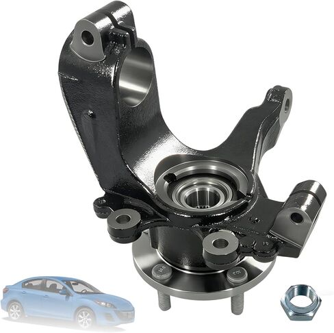 BBM2-33-021C Passenger Side Front Steering Knuckle Compatible with 2010 2011 2012 2013 Mazda 3 Replace# 686-380 BBM2-33-021 BBM233021 in Saudi Arabia