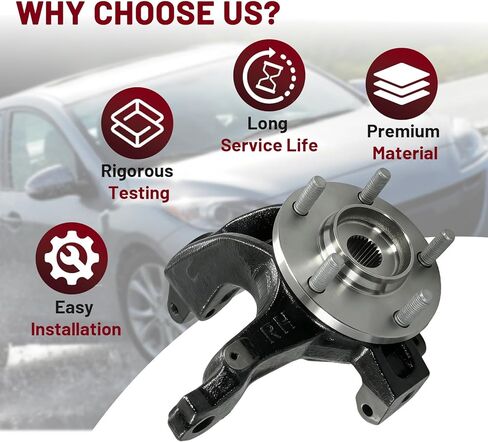 BBM2-33-021C Passenger Side Front Steering Knuckle Compatible with 2010 2011 2012 2013 Mazda 3 Replace# 686-380 BBM2-33-021 BBM233021 in Saudi Arabia