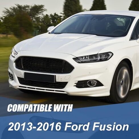 مجموعة المصابيح الأمامية من Auto Dynasty متوافقة مع 2013 2014 2015 2016 Ford Fusion، استبدال المصابيح الأمامية الهالوجين الجانبية للسائق والراكب، FO2502304 FO2503304، زاوية شفافة للمبيت الأسود in Kuwait