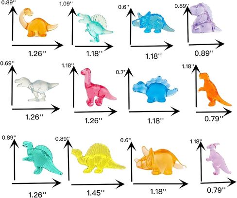 360 Pcs Mini Dinosaur Figures,12 Styles Tiny Resin Animals for Desk Pets,Vase Fillers,Micro Dollhouse,Aquarium Decorations,Cake Toppres Decorations Dino Party Decorations (360) in Saudi Arabia