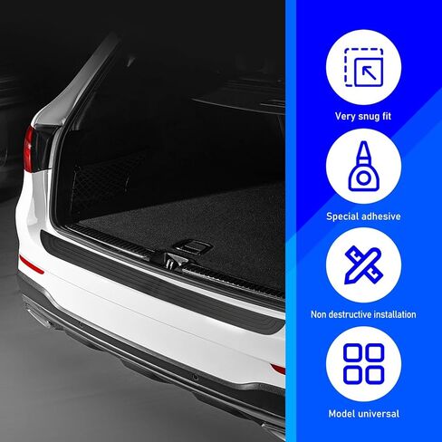 Rubber Protective Strips Car Rear Bumpers for Lincoln MKX 2007-2018, Abrasion Rubber Protection Strip for Trunk Door Entry Sill Guard in Saudi Arabia