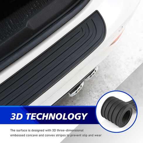 Rubber Protective Strips Car Rear Bumpers for Lincoln MKX 2007-2018, Abrasion Rubber Protection Strip for Trunk Door Entry Sill Guard in Saudi Arabia