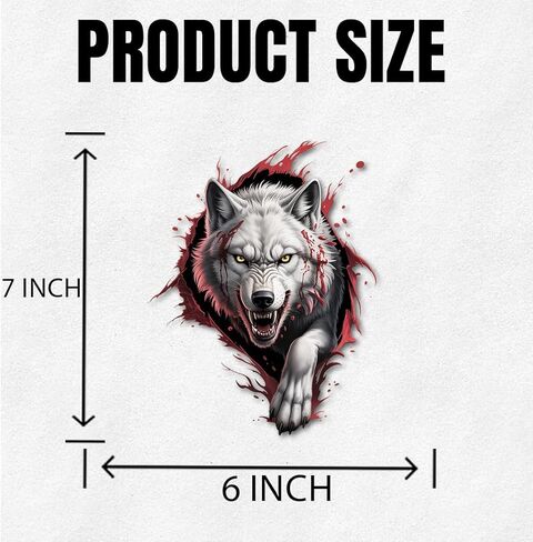 Wolf Claw Decal Fierce Wolf Paw Print Sticker, Waterproof Vinyl for Car, Truck, Laptop, Window, Motorcycle, Animal Lover Gift, Wild Art Decor 7 Inches in Saudi Arabia