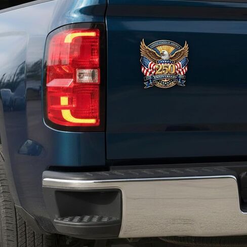 (2 PCS) America 250th Anniversary Decal Sticker 5.2 Inch, 1776-2026 250th Anniversary of The Independence of USA Sticker Vinyl Waterproof, 250 Anniversary USA Stickers for Car Truck Laptop in Saudi Arabia