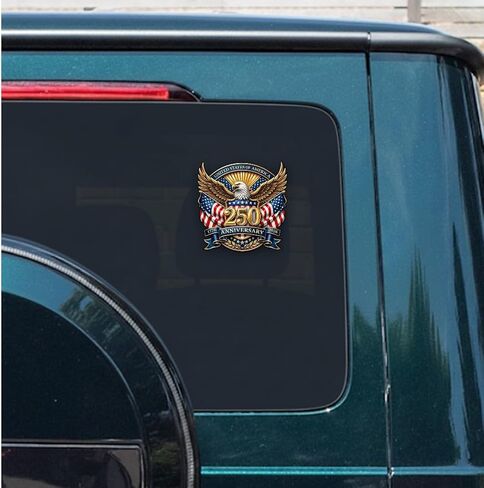 (2 PCS) America 250th Anniversary Decal Sticker 5.2 Inch, 1776-2026 250th Anniversary of The Independence of USA Sticker Vinyl Waterproof, 250 Anniversary USA Stickers for Car Truck Laptop in Saudi Arabia