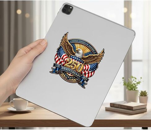 (2 PCS) America 250th Anniversary Decal Sticker 5.2 Inch, 1776-2026 250th Anniversary of The Independence of USA Sticker Vinyl Waterproof, 250 Anniversary USA Stickers for Car Truck Laptop in Saudi Arabia