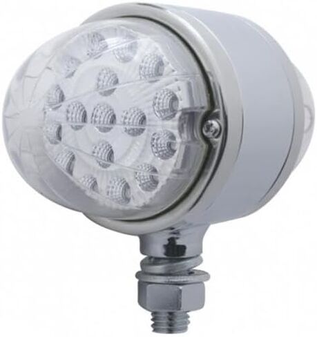 ضوء مساعد United Pacific 39554، 17 LED، عاكس، وجه مزدوج بطيخ، كهرماني وأحمر LED/عدسة شفافة in Kuwait