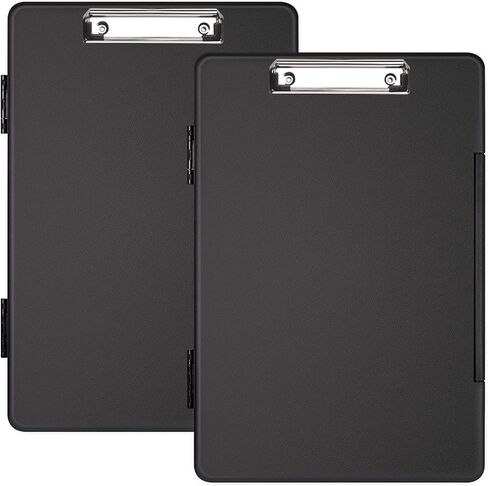 Legal Size 8.5 x 14'' Clipboard with Storage, Black High Capacity Clip Board for Lawers, Folio & Side-Opening, Size 15 x 10 x 1.2'', Office & School Supply in Saudi Arabia