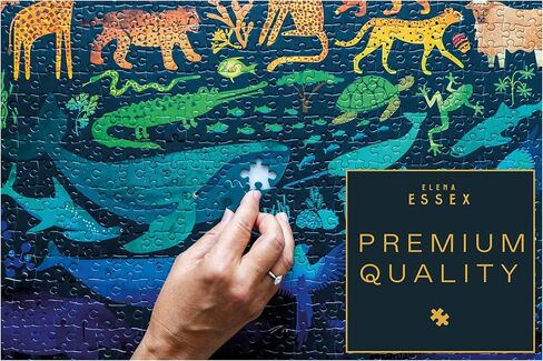 Elena Essex Puzzles for Adults - Rainbow Kingdom | 1000 Piece Puzzle | Jigsaw Puzzles 1000 Pieces | Pride Rainbow Animal Gradient Puzzle | Adult Puzzles Size 20 x 28 inches in Saudi Arabia