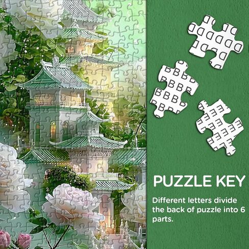 Flowers Puzzles for Adults 1000 Pieces, Rose Flower Jigsaw Puzzles Architecture Landscape, Larkipuzz Nature Garden Theme as House Decor in Kuwait