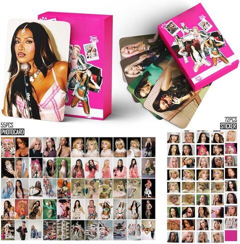 Katseye Photocards Set Pinky UP Album Lomo Cards Korean Girls Group Poster Photo Album Mini Card 55PC Photocards+72PC Katseye Stickers Set for Fans in Saudi Arabia