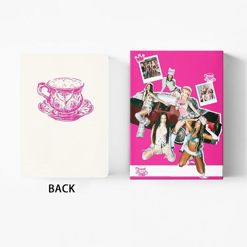 Katseye Photocards Set Pinky UP Album Lomo Cards Korean Girls Group Poster Photo Album Mini Card 55PC Photocards+72PC Katseye Stickers Set for Fans in Saudi Arabia