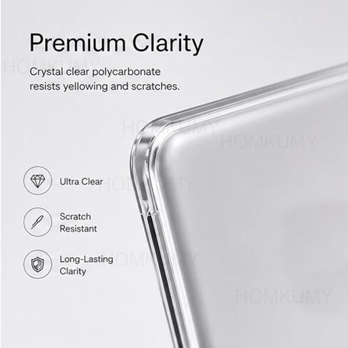 Compatible with MacBook Air 13 inch Case M5 2026-2022 M4 M3 M2 Chip A3449 A3240 A3113 A2681, Crystal Clear Hard Shell & Keyboard Cover & Screen Protector & Type-C for MacBook Air 13.6, Transparent in Saudi Arabia