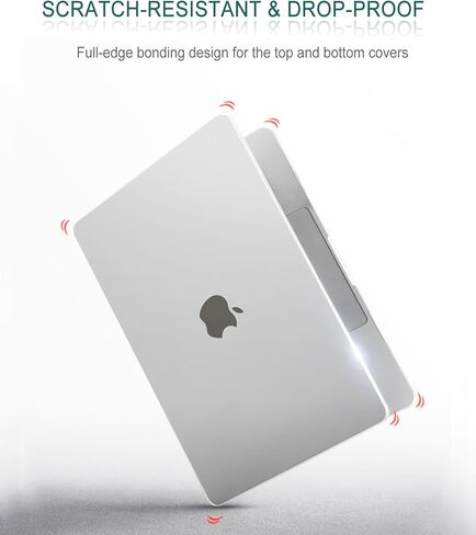 Compatible with MacBook Air 13 inch Case M5 2026-2022 M4 M3 M2 Chip A3449 A3240 A3113 A2681, Crystal Clear Hard Shell & Keyboard Cover & Screen Protector & Type-C for MacBook Air 13.6, Transparent in Saudi Arabia