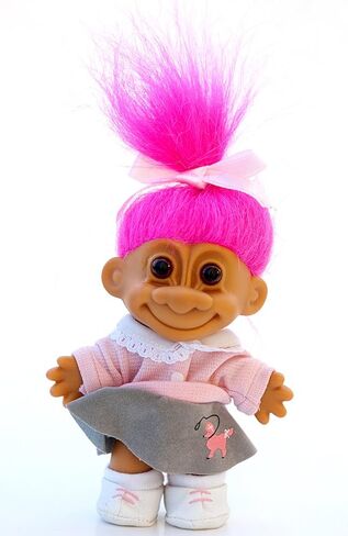 My Lucky 1950's Poodle Skirt 6" Troll Doll (Hot Pink Hair) by Russ Berrie in Saudi Arabia