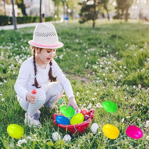 JIABNUKKN Easter Basket Stuffers Eggs Filled 6 Pack Large Eggs with Cute Dolls Inside, Easter Gifts Colorful Easter Egg Stuffers for Toddlers Kids EasterToys in Kuwait