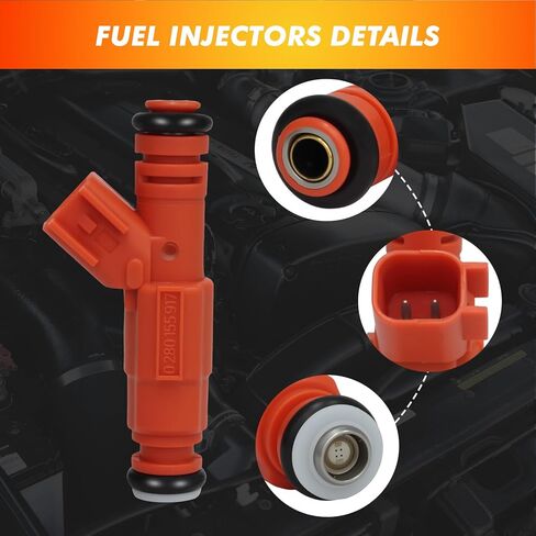 2000-2004 8Pcs Fuel Injectors Compatible for Lincoln Town Car, for Ford Crown Victoria, for Mercury Grand Marquis 2000 2001 2002 2003 2004 4.6L V8 Replace 0280155917 in Saudi Arabia