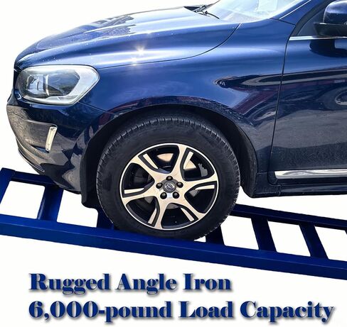 48" x 12.5" Trailer Ramps, 6000Lbs Capacity, Universal Steel Loading Ramp for Motorcycle, Tractor, ATV/UTV, Trucks, Lawn Mower Heavy Duty Vehicle Ramp Pair（2-Pack, Blue in Saudi Arabia