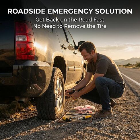 68PCS Tire Repair Rubber Nail Kit, Vacuum Tire Repair Kits Spiral Rubber Screws, Self-Service Tire Quick Repairs Tool for Car Truck Motorcycle Bike, Including screwdriver, Handle tool, Rubber strip in Saudi Arabia