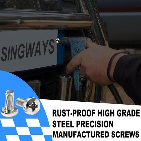 License Plate Screws Compatible with Lexus/Honda Models, Stainless Steel 18-8 (A2) Grade License Plate Bolts - 4 PCS in Saudi Arabia