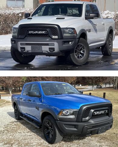 إطار لوحة الترخيص الأمامي لـ 2015-2018 Ram 1500 Rebel & 2019-2024 Ram 1500 Warlock Classic Warlock المصد الأمامي لوحة الترخيص حامل دعامة تثبيت استبدال # 68247750AA CH1068141 in Kuwait