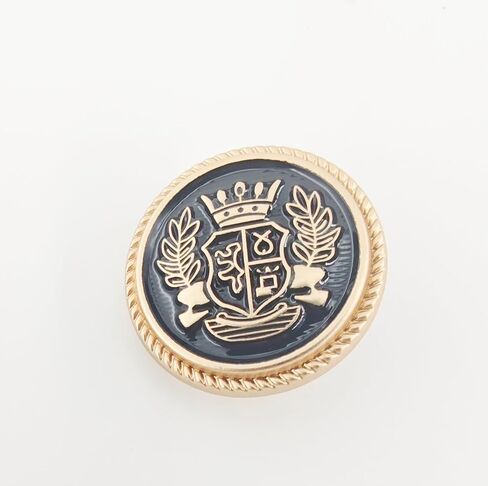 25mm Gold Crown & Wheat British Buttons - Vintage Metal Shank Buttons for Uniform Blazers, Trench Coats & School Jackets (10pcs) in Saudi Arabia