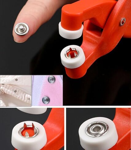 50-Pack No-Sew Invisible Snap Buttons Kit with Installation Pliers, Stainless Steel Snap Fasteners for Clothing Repair & DIY, Clear Storage Box Included in Kuwait