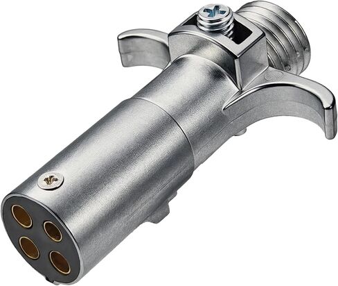 4 Pin Round Trailer Wiring Connector, Heavy Duty Zinc Alloy 4 Way Trailer Plug with Premium Copper Terminals for RV, Boat & Utility Trailers in Saudi Arabia